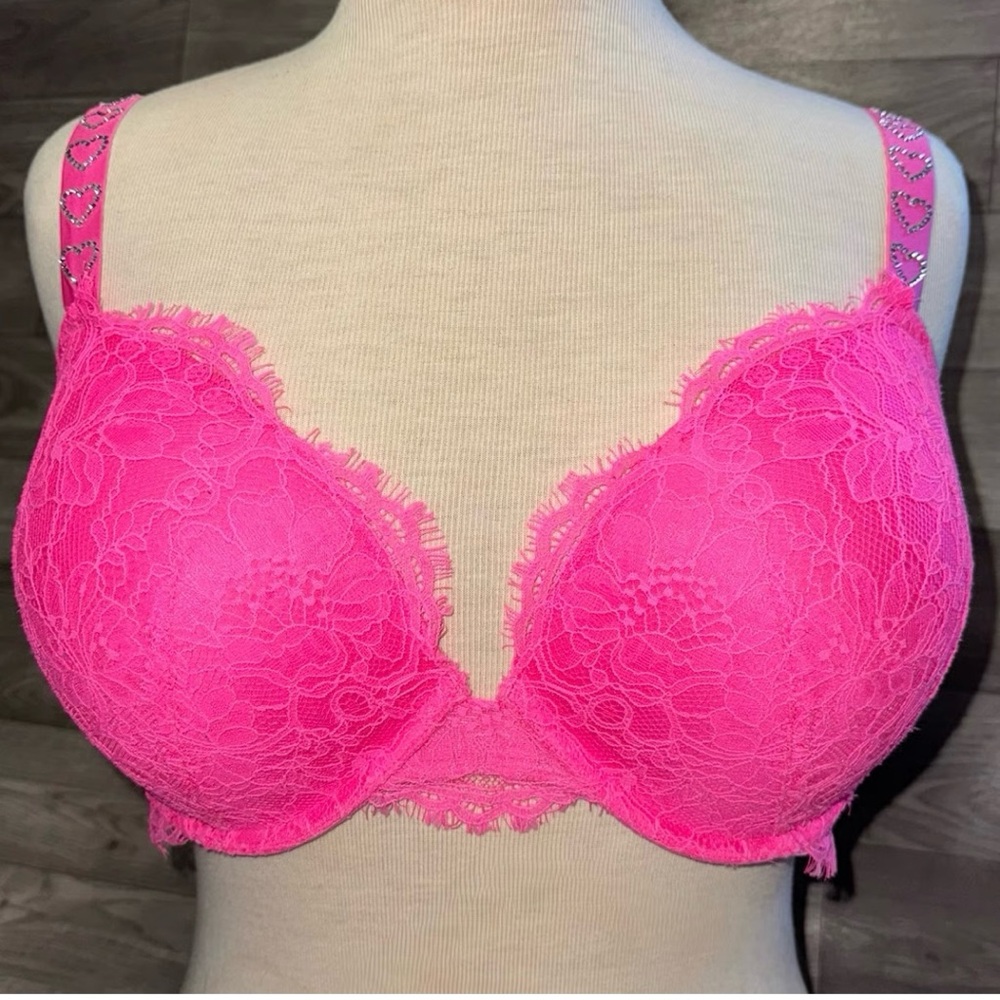 Victoria's Secret Neon Pink Lace Bra